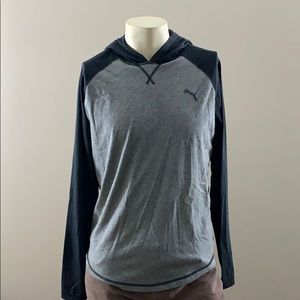 Puma Grey and Navy Lightweight Hoodie